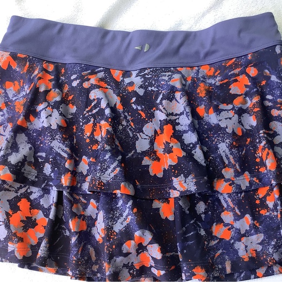 Grand Slam Women's Floral Skort - Purple and Orange - Picture 2 of 4